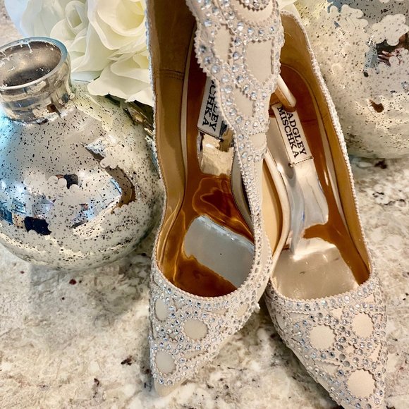 Badgley Mischka Rouge Heels - WEDDING OR HOLIDAY SPARKLE - Picture 1 of 7